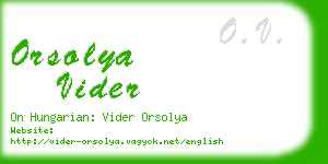 orsolya vider business card